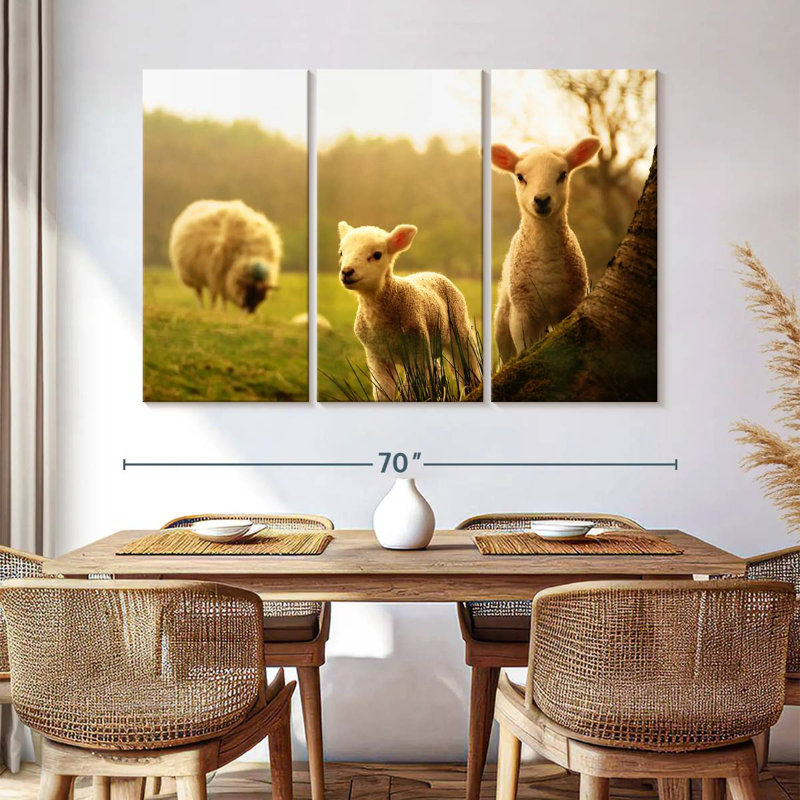 Brampt Baby Lambs, 42" H x 65" W