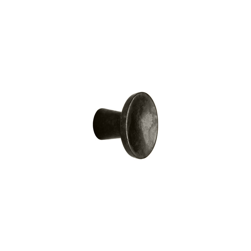 Brut Bronze Round Knob, Silicon Bronze Dark