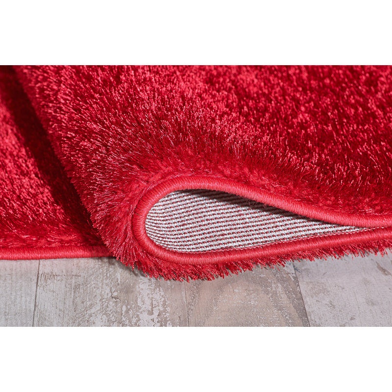 Haaken Solid Colour Shag Area Rug, Rectangle 80cm x 150cm