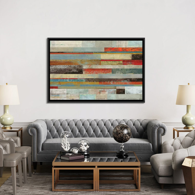 « slide », impression sur toile, H 18 po x l 26 po x P 1,5 po, Toile avec cadre noir, Pas de tapis