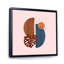 Abstrait organique avec feuille tropicale sur rose IV - Impression sur toile tropicale-66802895-66802894