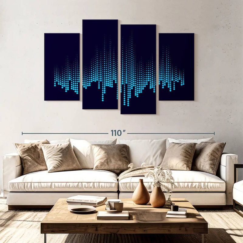 Égaliseur de musique abstraite Avery, H 54 po x l 84 po