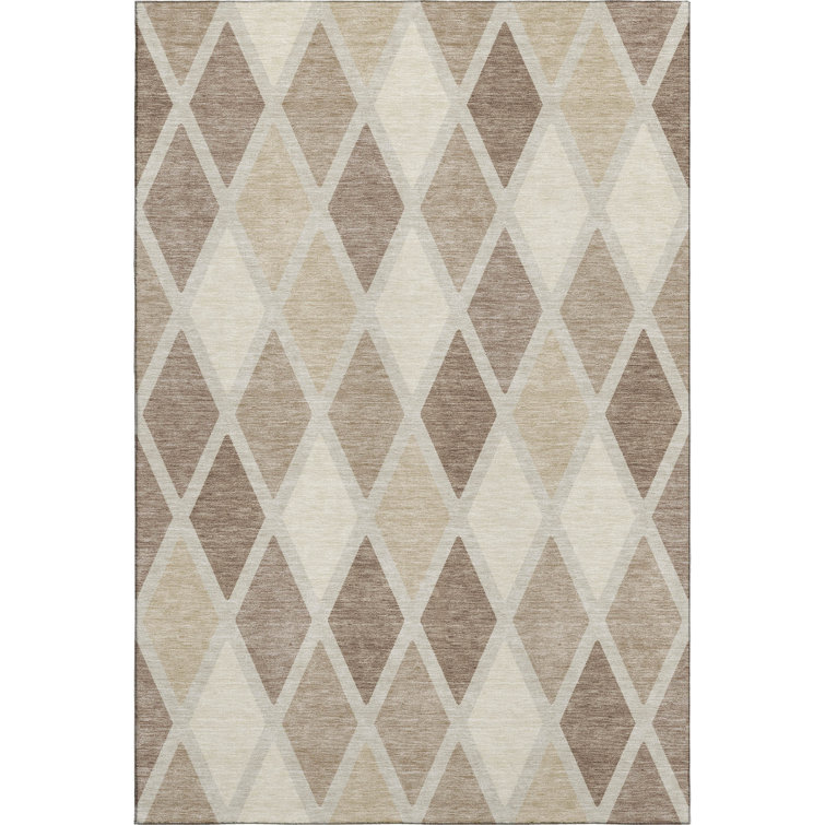 Premium Machine Washable Prisco Taupe Rug