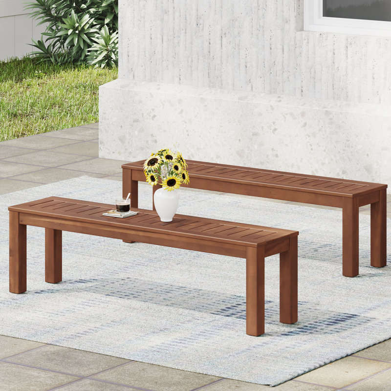 Banc en bois 60,49 po 2 - finition rustique, structure robuste