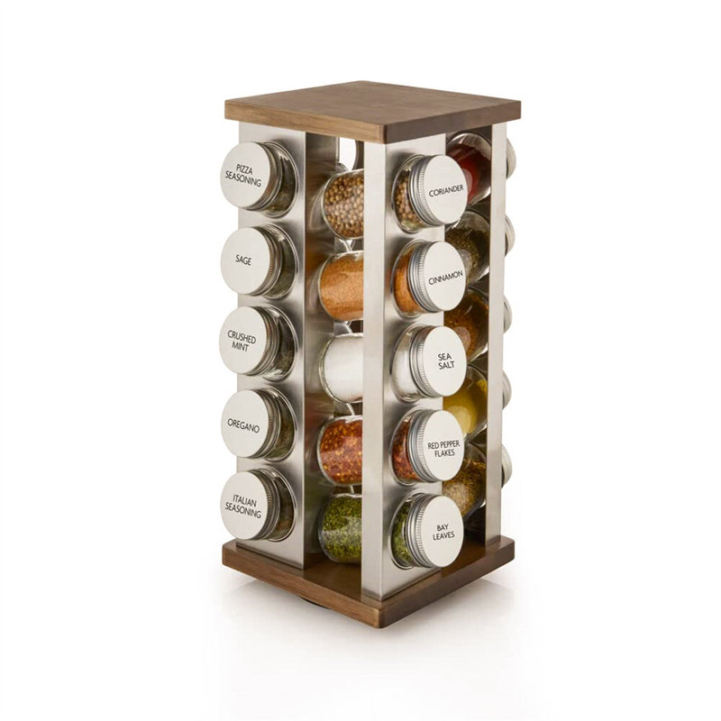 Freestanding Spice Jar & Rack Set
