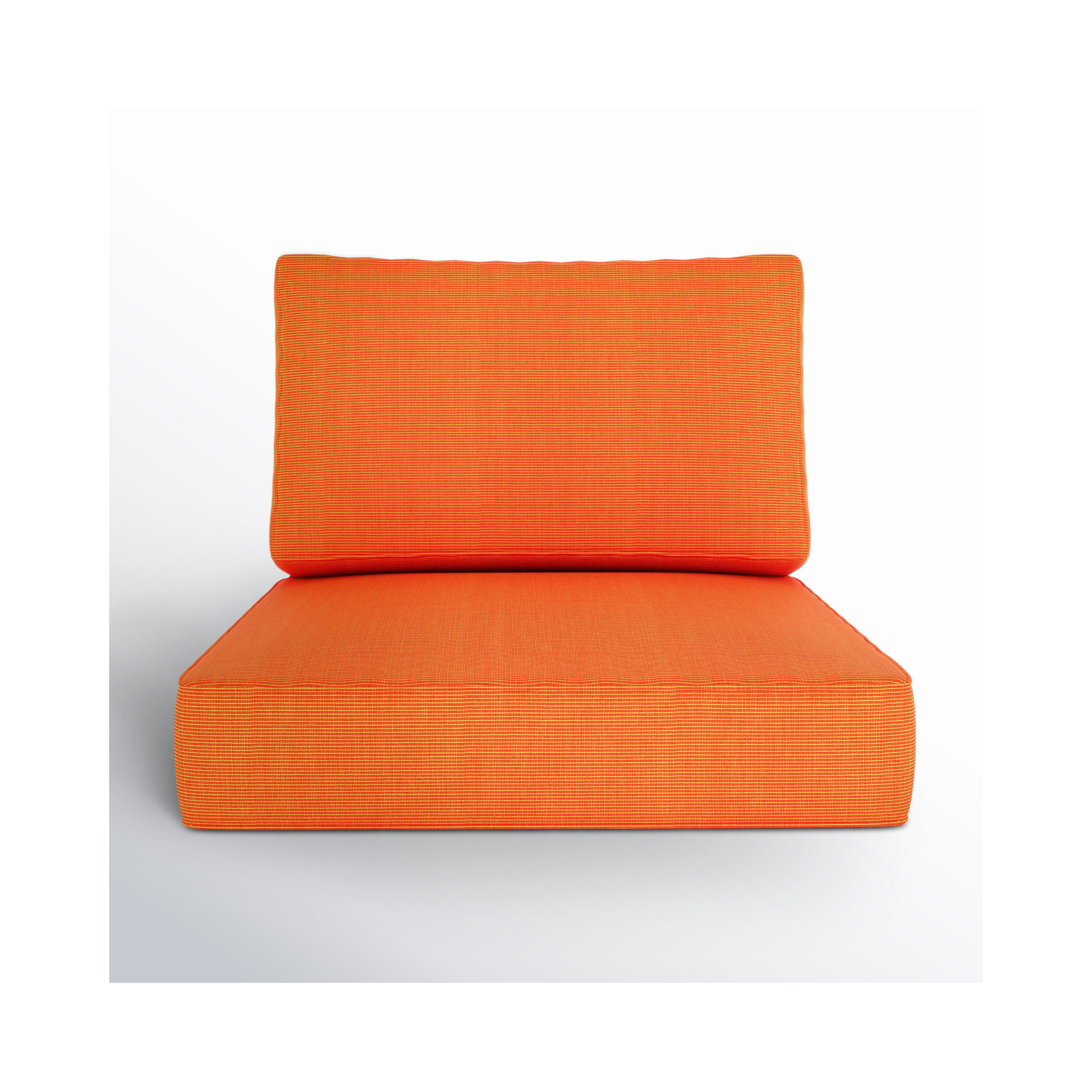 Outdoor Sunbrella Seat/Back Cushion, Sunbrella Upholstery Tangerine Sunbrella® Canvas