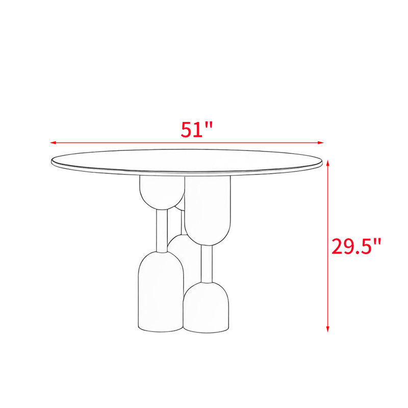 Table ronde en bois massif de style nordique