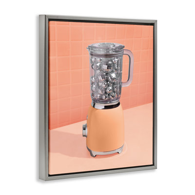 Cadre flottant orange rétro Disco Blender, design par Lish Creative