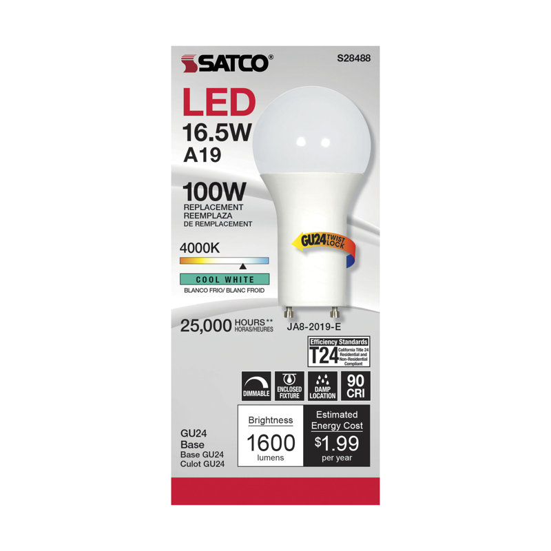 16.5 Watt White LED Bulb