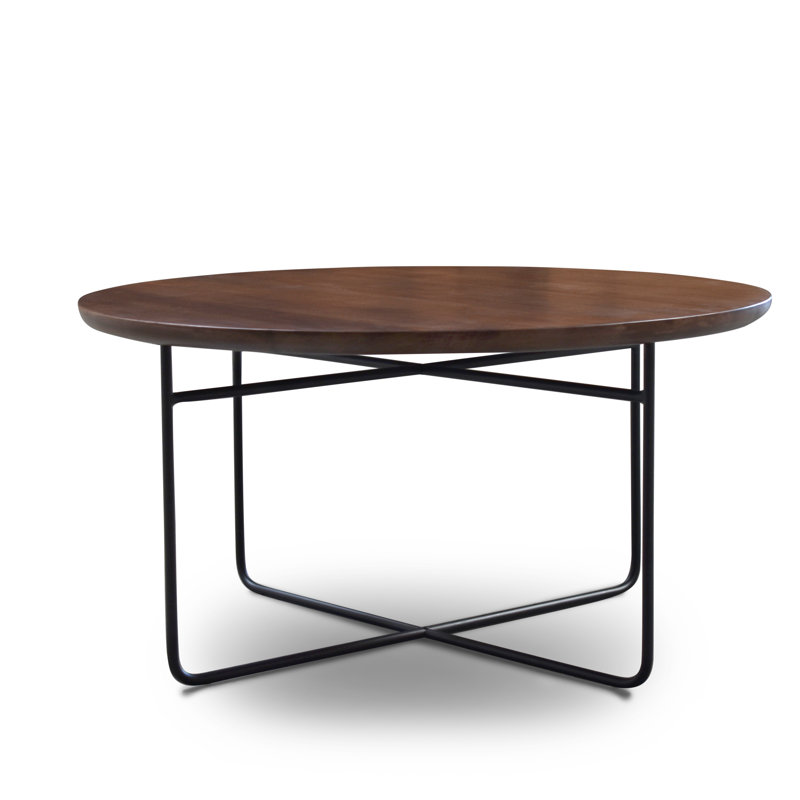Table basse ronde, Noyer classique