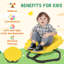 AIYAPLAY Kids Spinning Chair for Autism Flower Shaped Non-Slip Base Yellow