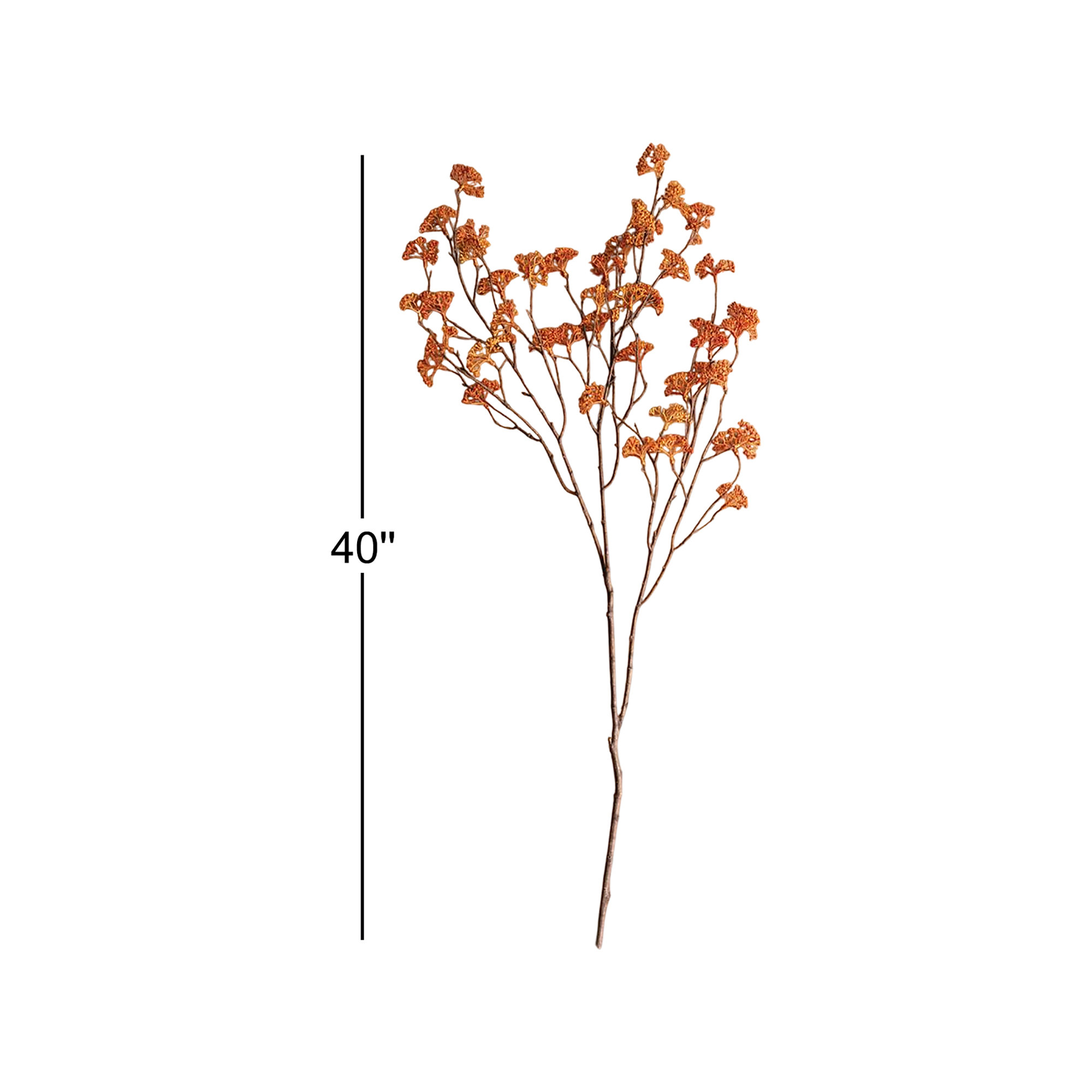 ARTIFICIAL RICE FLOWER STEM - BLUSH, Orange