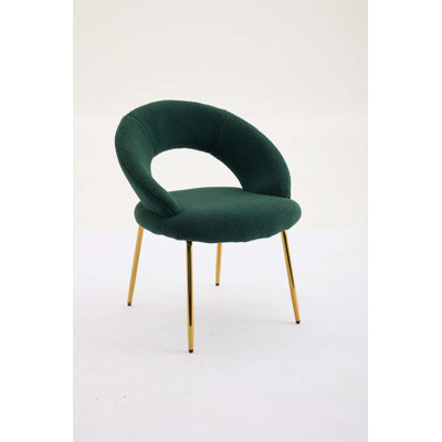 Set Of 1 Teddy Fabric Dining Chairs