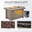 Outsunny 42" Propane Fire Pit Table, 50,000 BTU Wicker-Effect Auto-Ignition Gas Fireplace Fire Pits With Ceramic Tabletop, Steel Base, Lid, Lava Rocks And Cover, CSA Certification