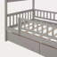Lit simple en bois avec deux tiroirs-498944806