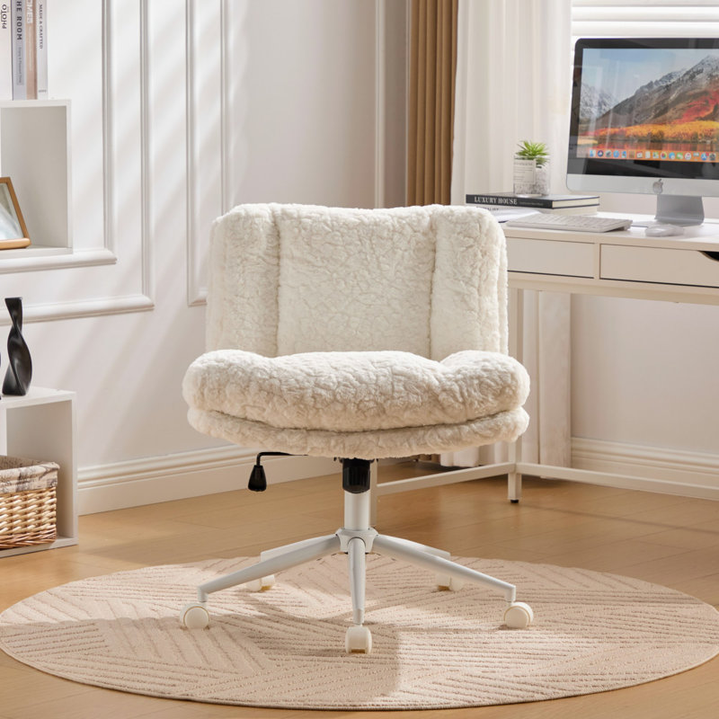 W26.4 "Fauteuil de bureau pivotant réglable sans accoudoirs, Crème