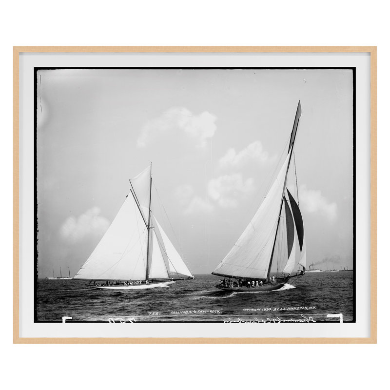«Open Seas 5» par THE Studio - reproduction de cadre photo simple, Cadre érable, H 36 po x l 44 po