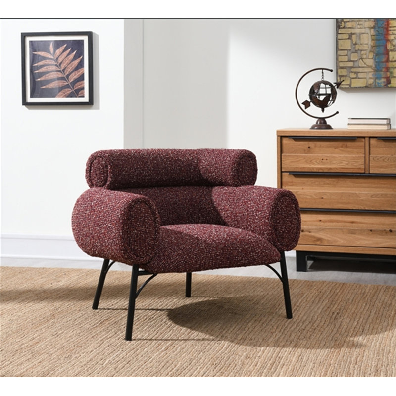 Chaise en tweed marron Mardi