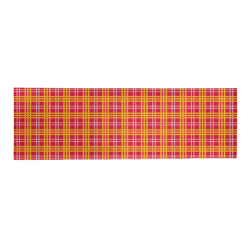 Tapis rouge à carreaux, Tapis de couloir 2 pi 6 po x 8 pi