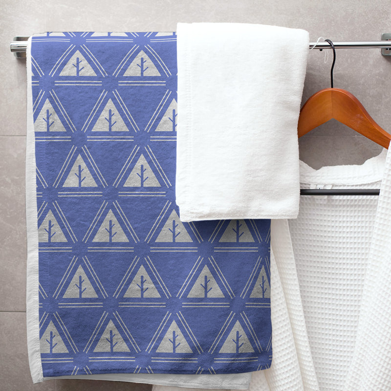 Barbra Bath Towel, Blue/Pearl River Gray