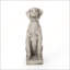 Charmante statue de chien d'extérieur blanc antique, légère et durable, aucun assemblage requis pour une installation facile