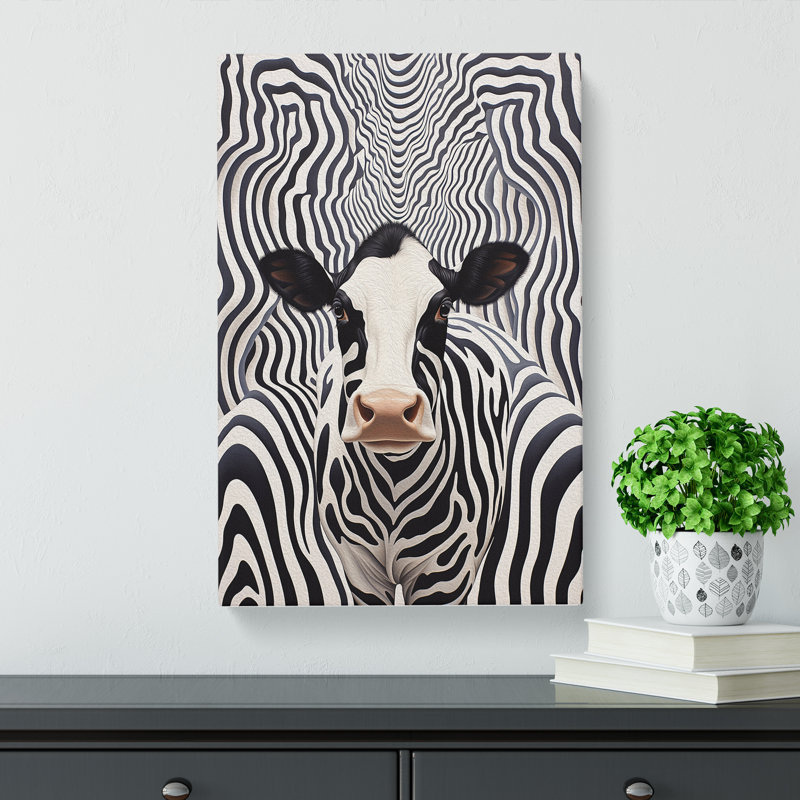 Cow - Print, 50cm H x 35cm W x 3cm D
