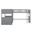 Lit superposé simple avec lit mezzanine attaché et deux tiroirs-172629345