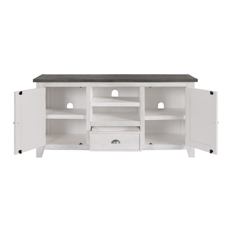 Kyndrick TV Stand for TVs up to 65", White/Gray