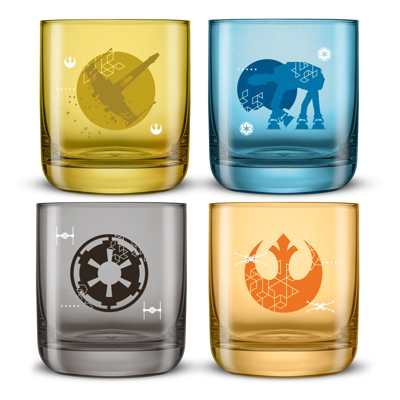 Verres courts Star Wars Galactic Icon - 10 oz - ensemble de 4