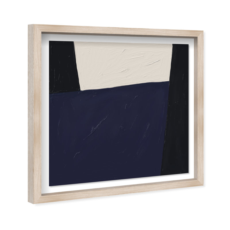 In Blue II Print by Oliver Gal, 31.5"H x 31.5"W, Natural Oak Shadowbox