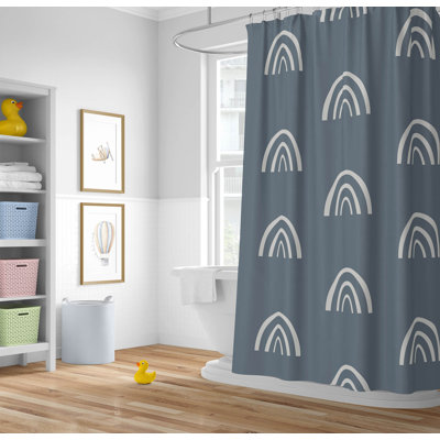 Plain Bows Ultra-Thin Lightweight Shower Curtain