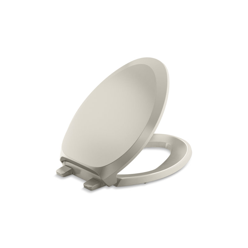 French Curve Elongated Toilet Seat, Sandbar, Non Ready Latch