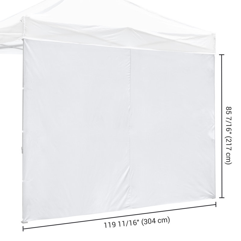  InstaHibit 1 paquet de parois latérales pour auvent 10ZZ EZ Pop Up tente UV50 + fermeture à glissière piscine blanc, Blanc