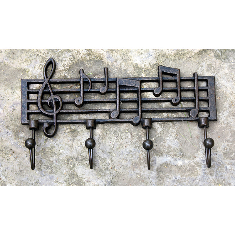 Porte-manteau mural stave musical Heintzelman