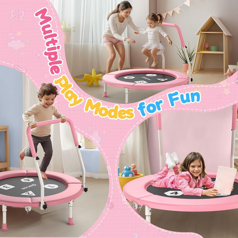 Trampoline pour tout-petits 36 po FED Fitness Bcan Series, Rose
