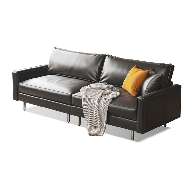 Canapé modulaire droit en microfibre 82,68 po, L 82,68 po x P 37,4 po x H 33,46 po