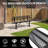 Heavy Duty Outdoor Metal Park Bench, Garden Bench, Thermoplastic-Coated Commercial Bench, Weatherproof Outdoor Bench with Backrest-125581686-125581688