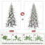 Mince arbre de Noël floqué avec pommes de pin-928758234