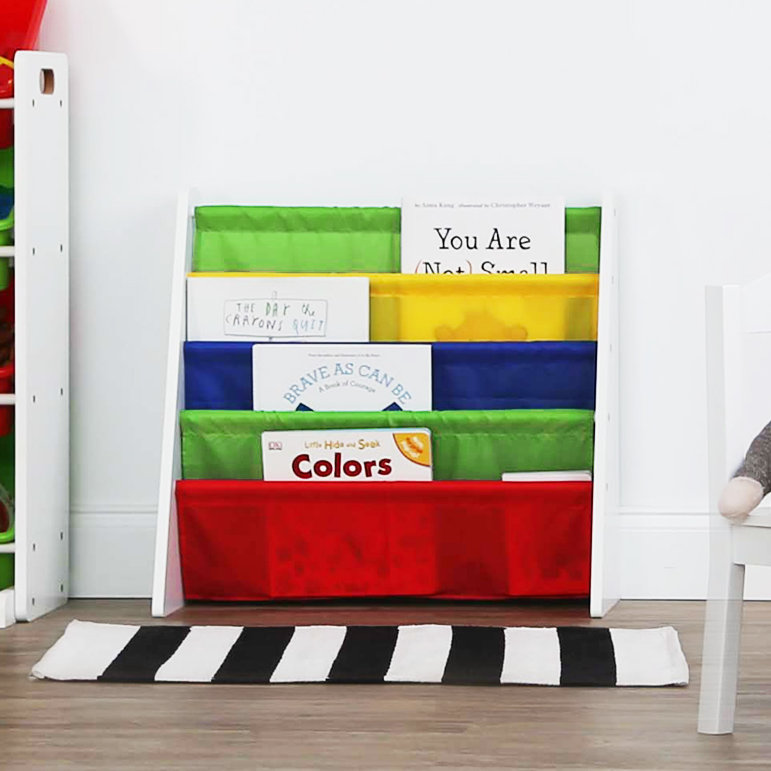 Présentoir de livres pour enfants Hoeft, Blanc / Vert / Bleu