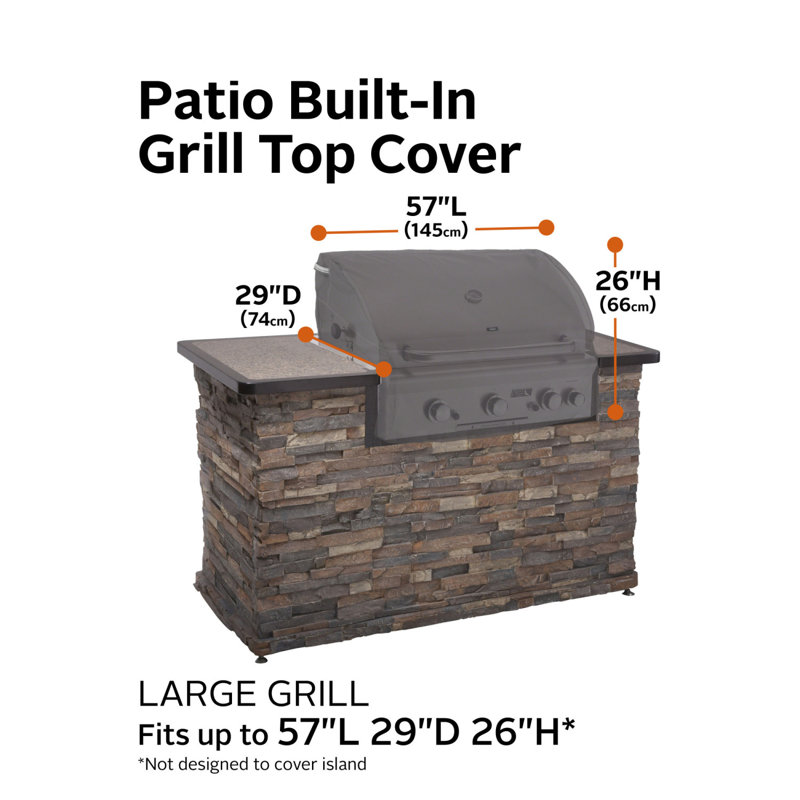 Arlmont & Co. Kristian Grill Cover, 27" H x 58" W x 30" D