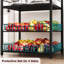 Kitchen Bakers Rack, Microwave Oven Stand with 2 Large Wire Basket, Industrial Coffee Bar Station, 5-Tier Kitchen Utility Storage Shelf with 8 Hooks for Spice, Pots Organizer-491097441