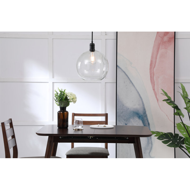 Hammel 1 - Light Single Pendant, Black, 14.8" H x 12.5" W x 12.5" D