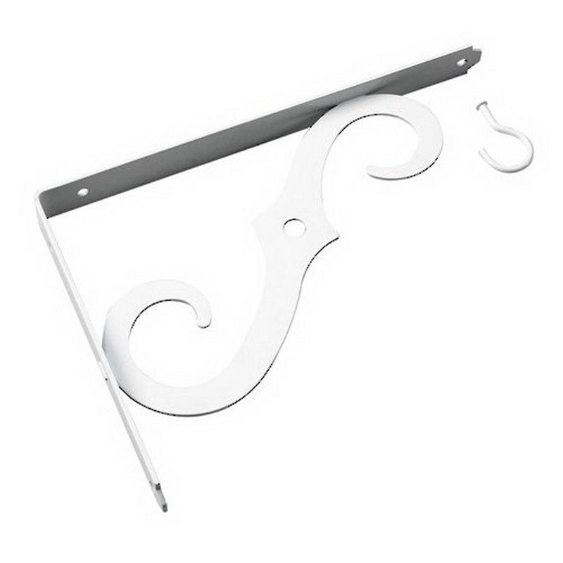 Support décoratif, H 10 po x l 7 po x P 0,9 po, Blanc