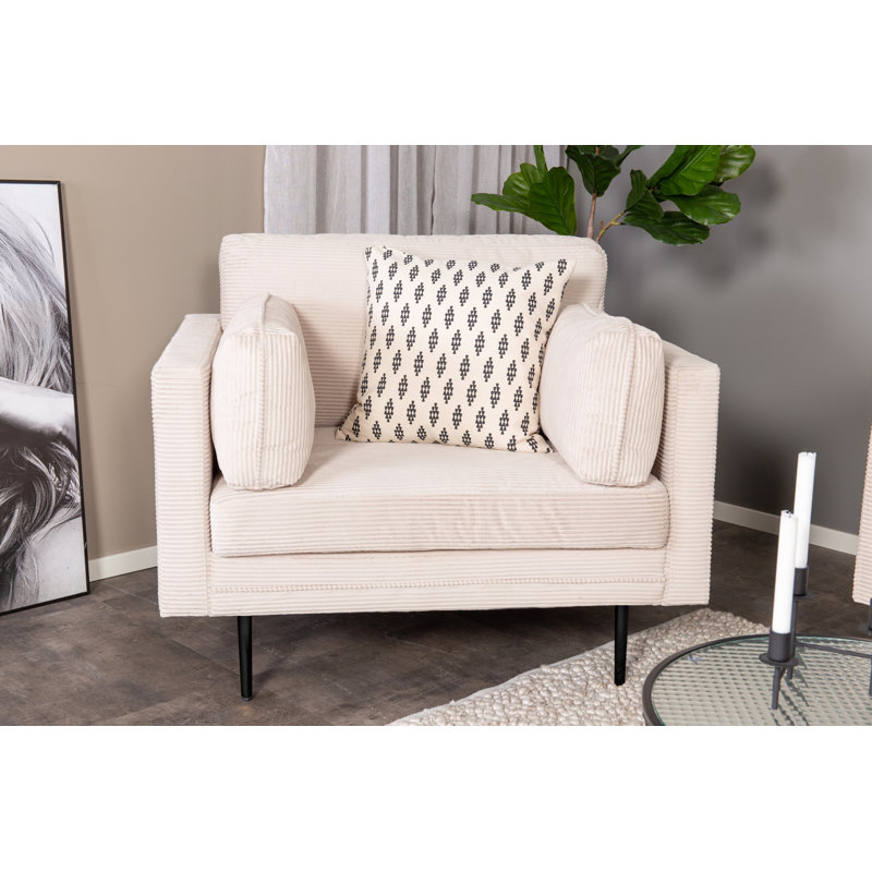 Bertwalda Upholstered Armchair, Grey