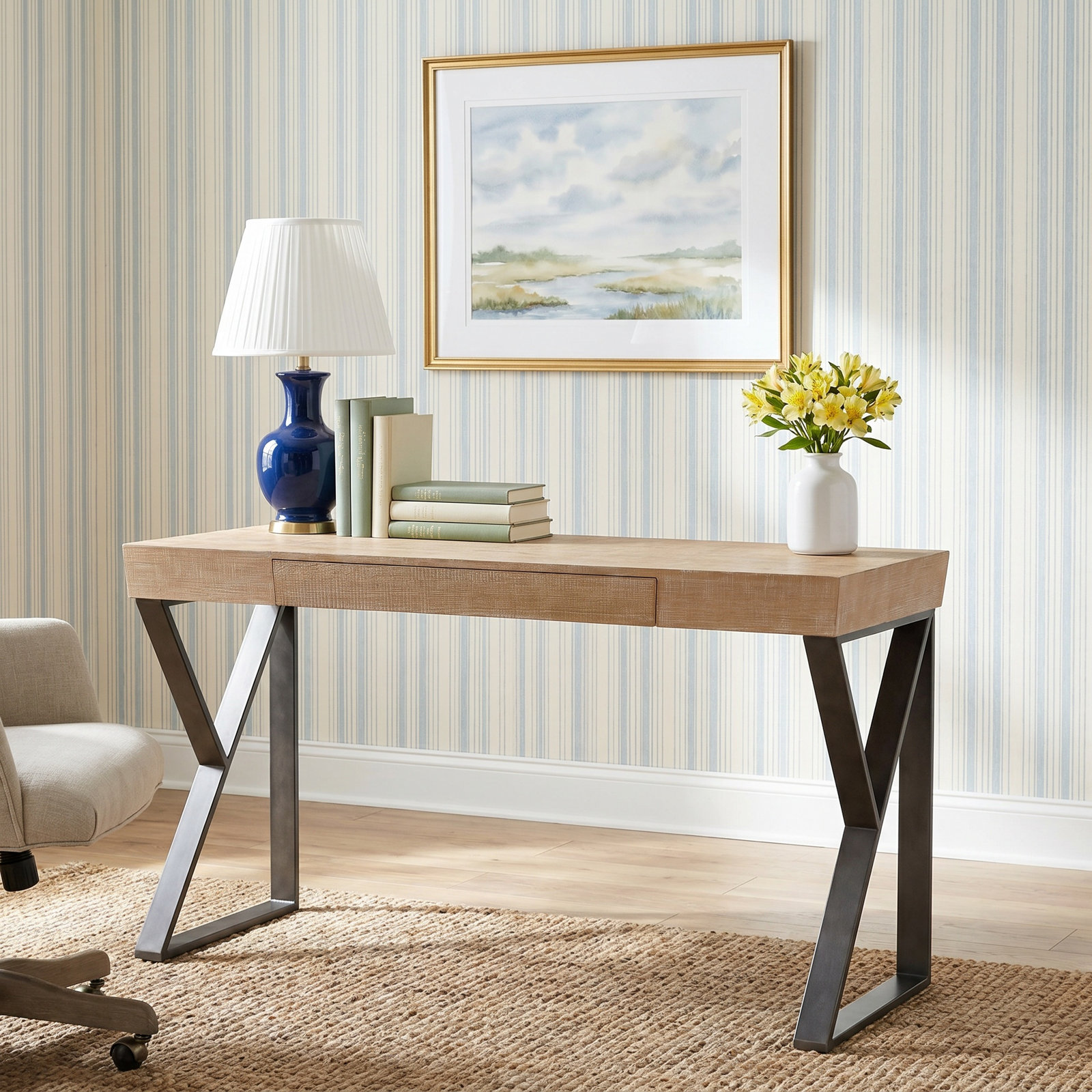 Bilbrook Writing Desk, Rustic Natural Oak