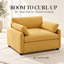 Fauteuil surdimensionné en chenille de 50 po de large Orelvessique avec assise profonde, coussins amovibles et 2 coussins-1407735956