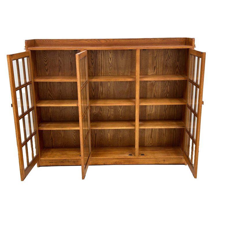 Mission Oak 3 Door Display Bookcase, Michael's Cherry