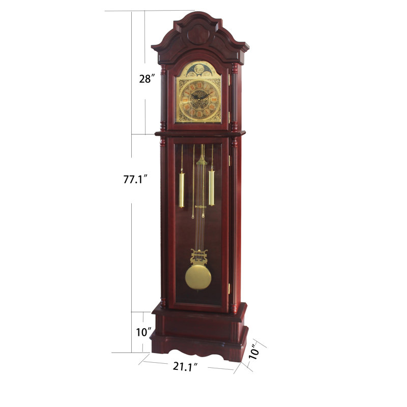 77 in. H Cherry Grandfather Clock