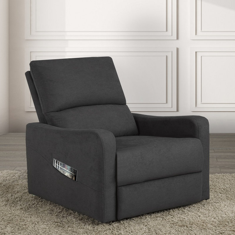 Fauteuil inclinable Willow, Similicuir gris foncé