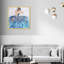 Bleu et festif - Peinture sur papier-72478867-72478870